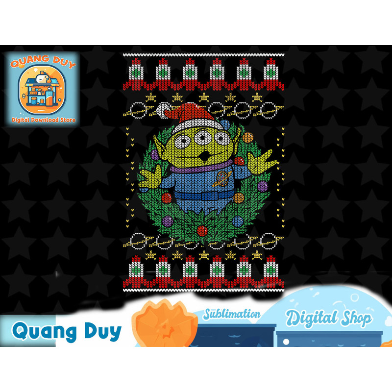 Disney Pixar Toy Story Alien Greetings Ugly Christmas T-Shirt copy.jpg