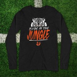cincinnati bengals in the jungle unisex long sleeve tee