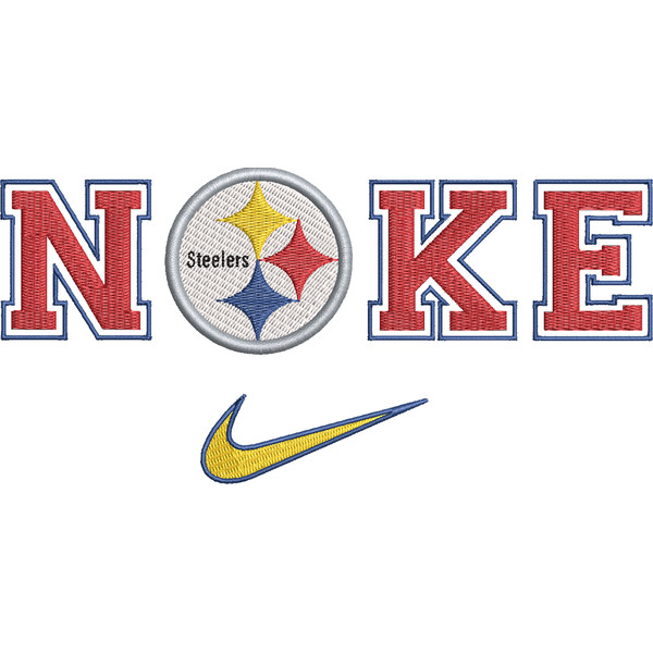 NIKE NFL Pittsburgh Steelers Logo Embroidery Design, NIKE NF - Inspire ...