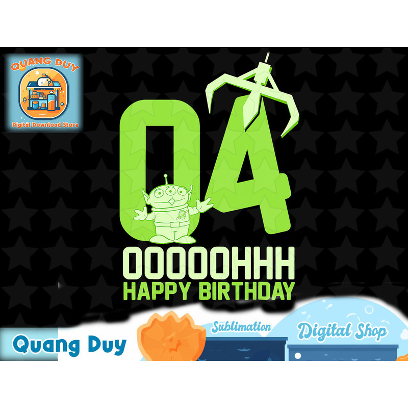 Disney Pixar Toy Story Alien OOOOH Happy 4th Birthday T-Shirt copy.jpg