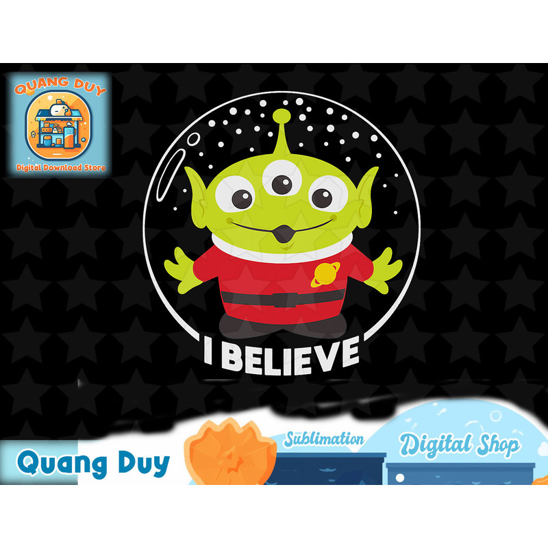 Disney Pixar Toy Story Aliens I Believe Bubble Holiday T-Shirt copy.jpg