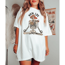 mom life shirt, mama shirt, comfort color mama shirt, skeleton mom tshirt, mushroom mama tshirt, yoga tshirt women