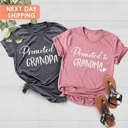 Promoted To Grandma Shirt, Promoted To Grandpa Shirt, Grandma Shirt, Pregnancy Reveal, Baby Announcement, Grandma To Be,