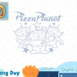 disney pixar toy story aliens pizza planet line art t-shirt copy