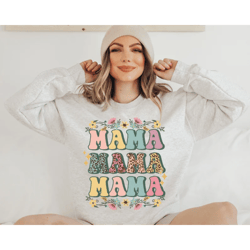 Mama Sweatshirt, Cute Mama Shirts, Mom Sweatshirt, Mama Leopard, Mother's Day Gift Sweatshirt, Gifts For Mom Birthday