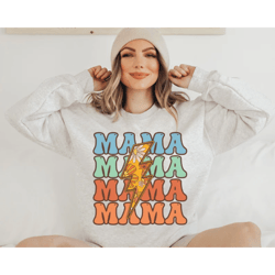 retro mama sweatshirt, mom sweatshirt, birthday gifts for mom, mothers day gift mama crewneck sweatshirt, mama outfit