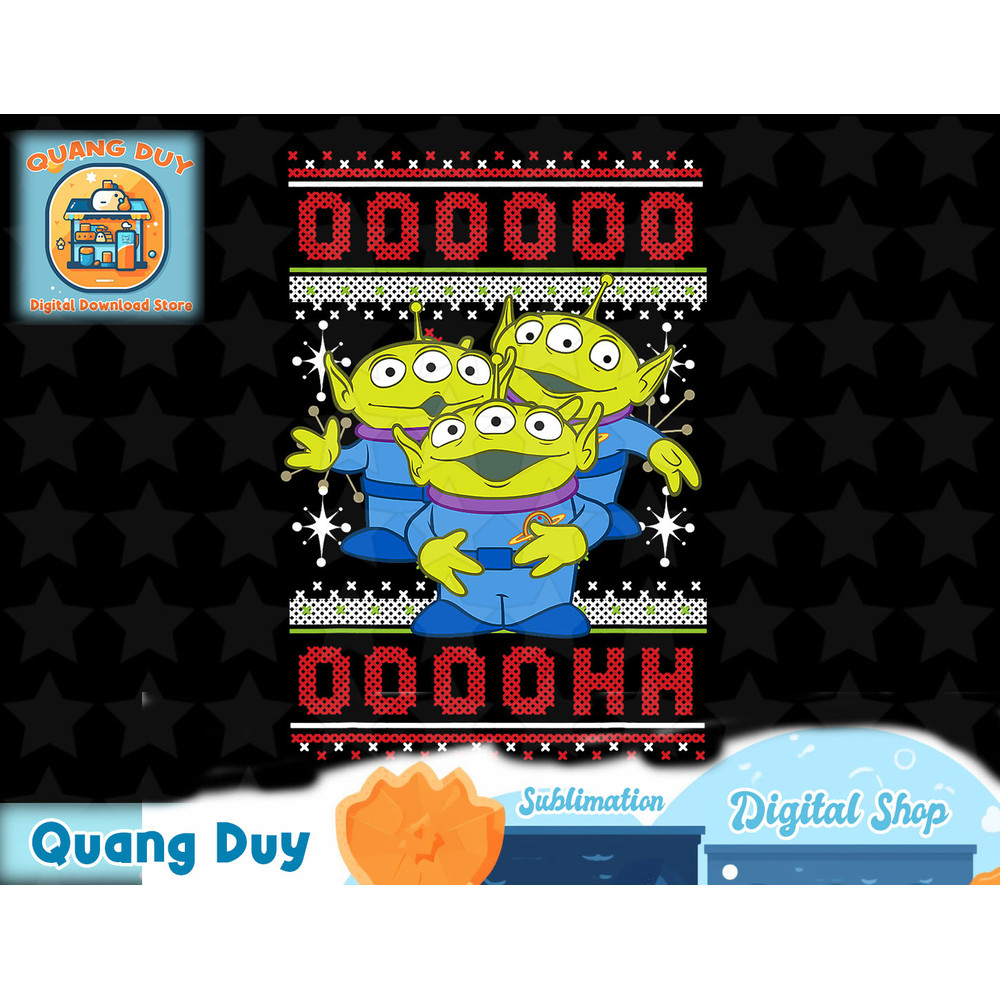 Disney Pixar Toy Story Aliens Ugly Christmas Sweater T-Shirt T-Shirt copy.jpg