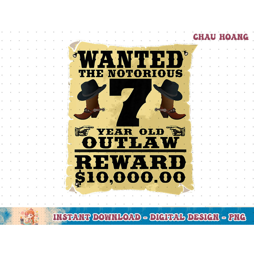 Kids 7 Year Old Cowboy Birthday Party Wild West Western 7th Gift T-Shirt copy.jpg