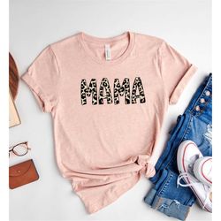 leopard mama shirt,mom t-shirt,gift for mom,mother's day shirt,momlife shirt,leopard printing shirt,mama t-shirt,mommy s