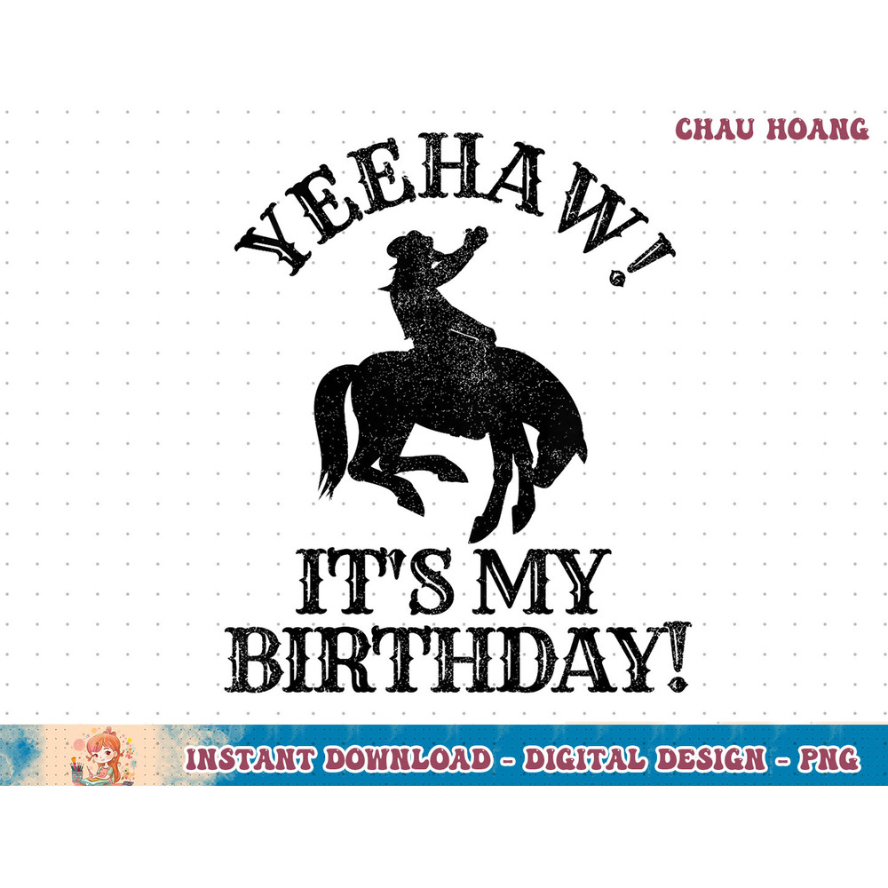 Kids Kids Yeehaw It's My Birthday Cowboy Western Rodeo Party T-Shirt copy.jpg