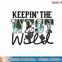 leopard cactus keeping the west wild western country cowboy t-shirt copy png