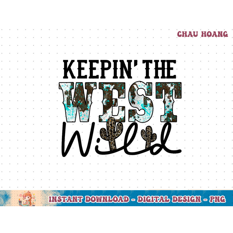 Leopard Cactus Keeping The West Wild Western Country Cowboy T-Shirt copy.jpg