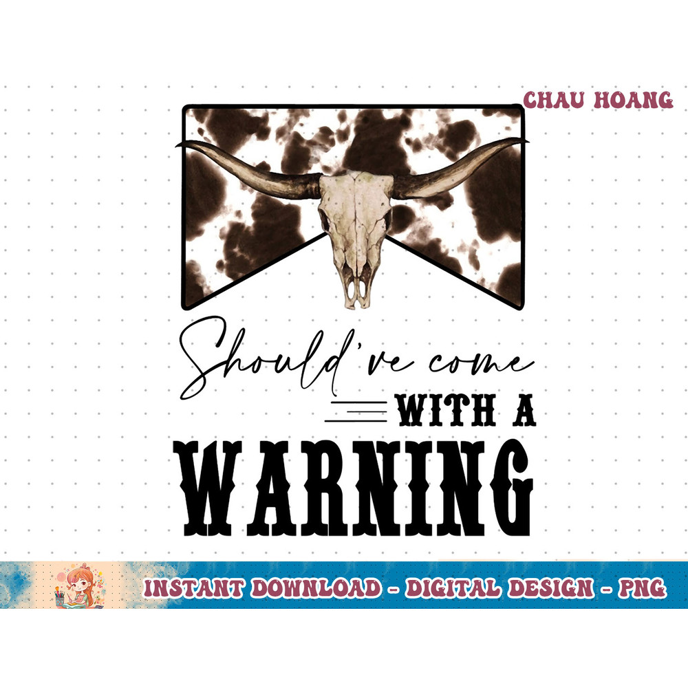 Leopard Cow Skull Should've Come With A Warning Western Pullover Hoodie copy.jpg