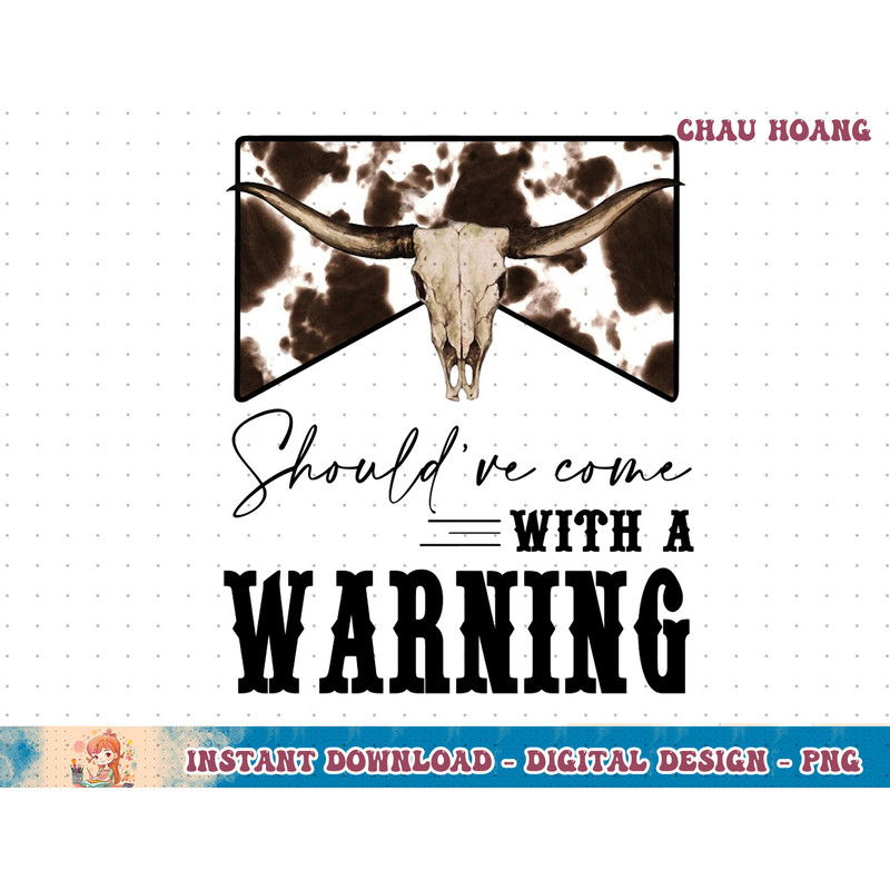 Leopard Cow Skull Should've Come With A Warning Western Pullover Hoodie copy.jpg