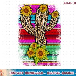 leopard sunflower pattern cactus serape print cowgirl rodeo t-shirt copy png