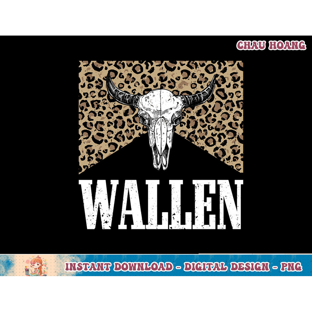 Leopard Wallen Western Cow Skull Shirt Merch Cute Outfit Pullover Hoodie copy.jpg