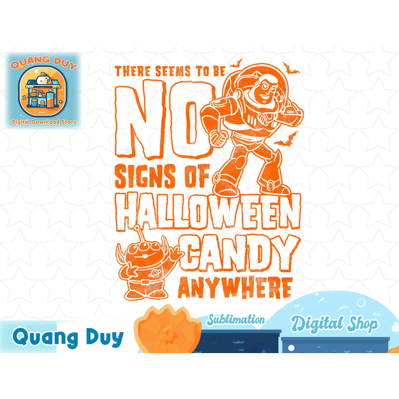 Disney Pixar Toy Story Buzz No Signs Of Halloween Candy T-Shirt copy.jpg