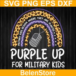 purple up for military kids cool svg, month of the military child rainbow svg, cricut, svg files, cut file, dxf, png