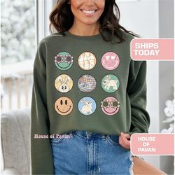 cute disco bunny, happy easter cool rabbit sweatshirt, hip hop bunny sweatshirt, spring sweatshirt, bunny sweatshirt, re