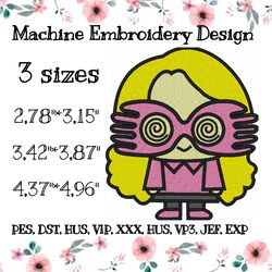 embroidery design luna's glasses from harry potter