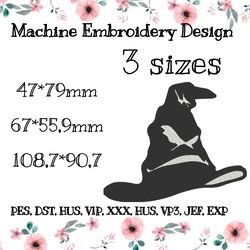 embroidery design magic hat from harry potter