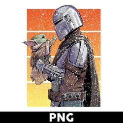 the mandalorian png, baby yoda and mandalorian png, star wars png, baby yoda png, disney png - digital file