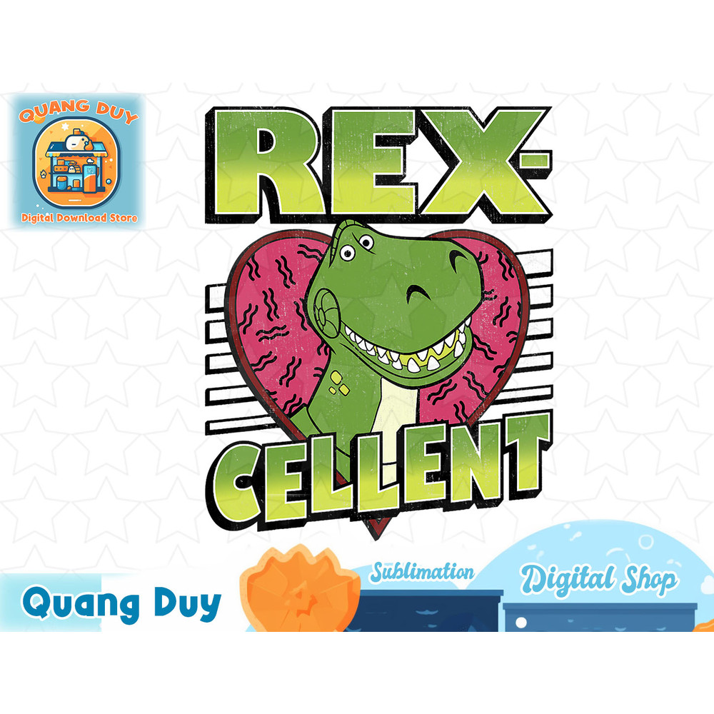 Disney Pixar Toy Story Rexcellent Heart Graphic T-Shirt T-Shirt copy.jpg