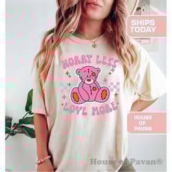 love more worry less tee, valentine's day outfit, love heart tee, valentine's day gift, valentine's day shirt, vintage v