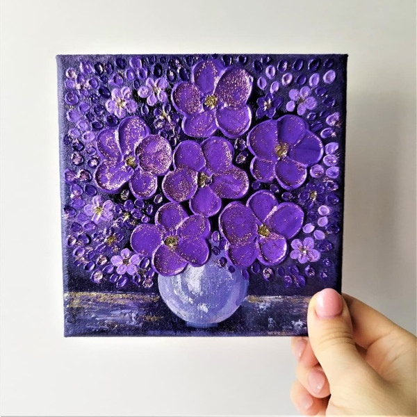 Purple-acrylic-painting-bouquet-of-flowers-textured-art-wall-decorated.jpg