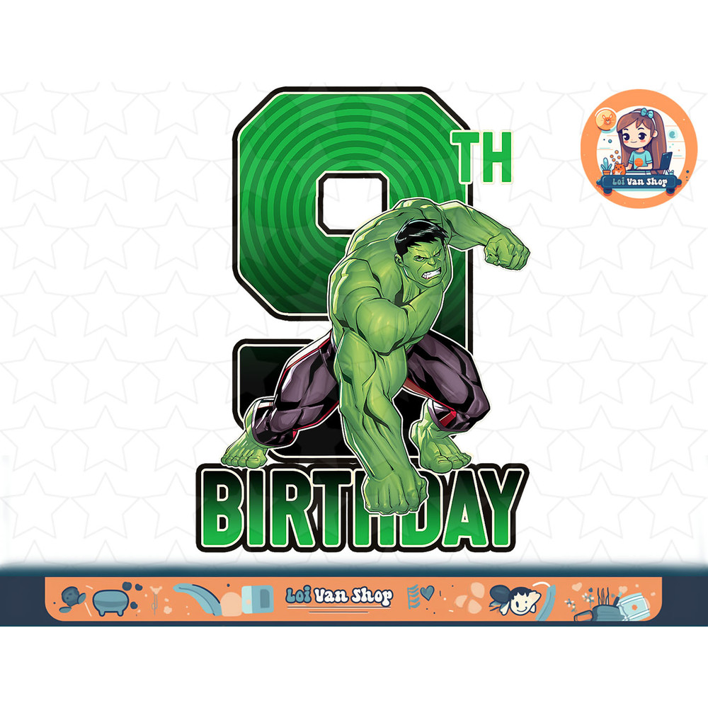 Marvel Hulk Smash 9th Birthday Graphic T-Shirt T-Shirt copy.jpg
