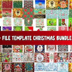 100 file template christmas bundle png, digital download