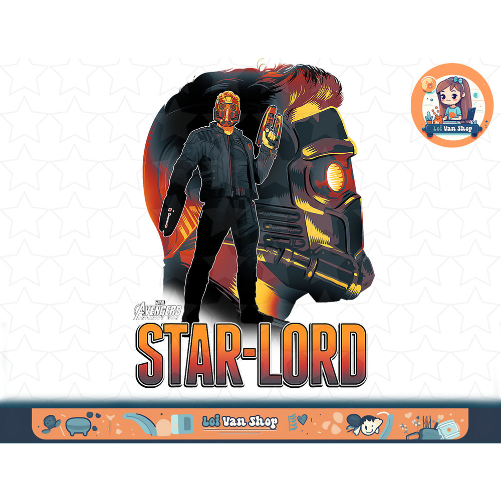 Marvel Infinity War Star-Lord Head Profile Graphic T-Shirt T-Shirt copy.jpg