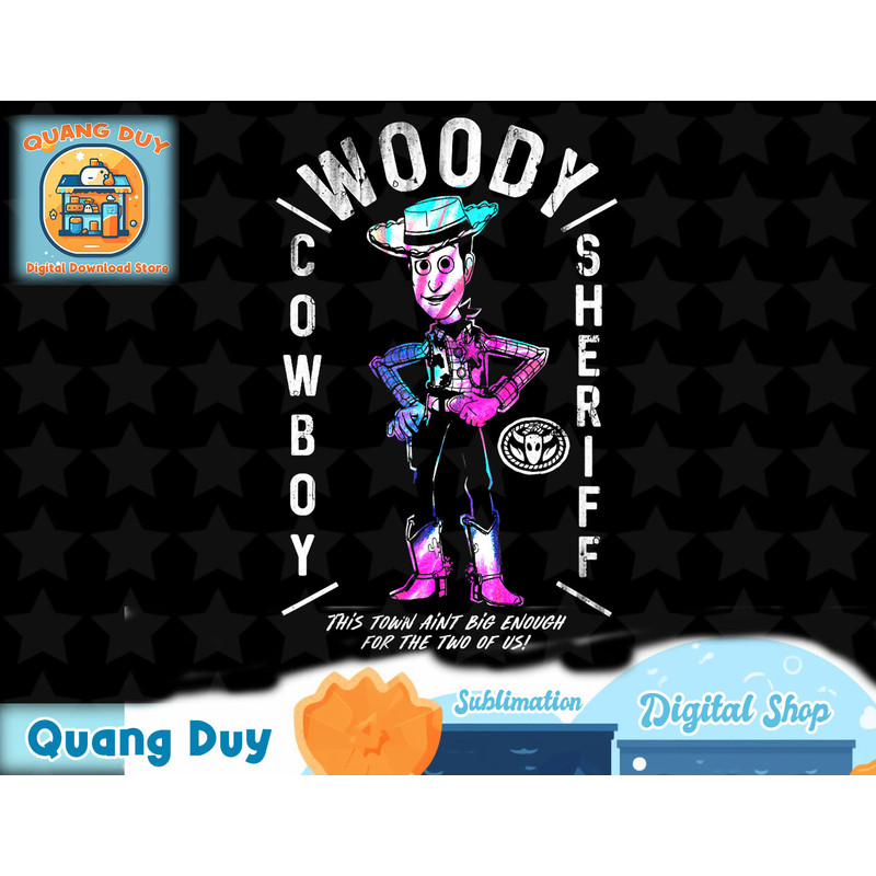 Disney Pixar Toy Story Woody Cowboy Sherriff Neon Paint T-Shirt copy.jpg
