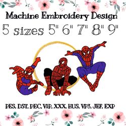 embroidery design 3 spiderman