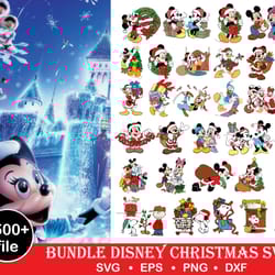 1500 file disney bundle christmas svg, digital download