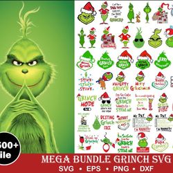 1500 grinch bundle svg, grinch svg, grinch cutting image, , digital download
