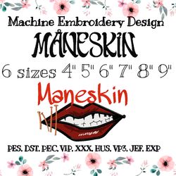 embroidery design group maneskin