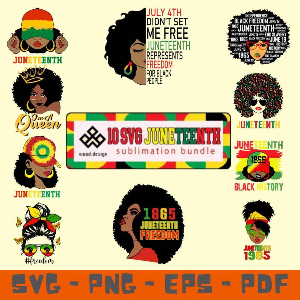 Juneteenth SVG Bundle Black History SVG.png