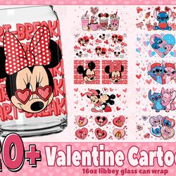 25 valentine bad bunny glass can wrap png bundle, happy valentine 16oz libbey glass wrap png