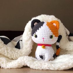Crochet pattern, the little calico kitten pattern | crochet cat pattern | amigurumi cat pattern | crochet calico cat