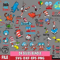 dr seuss bundle svg, 60 files dr seuss svg, digital download