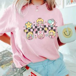 princess peach comfort colors shirt, its peach time shirt, super mario shirt, princess peach and friends shirt, birthday