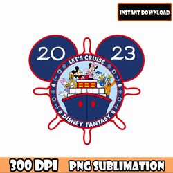 2023 let's cruise disney fantasy bundle png, family vacation 2023 png, family trip 2023 png, vacay mode png