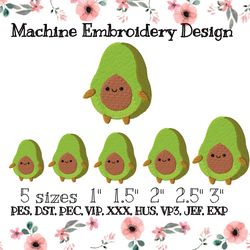embroidery design avocado
