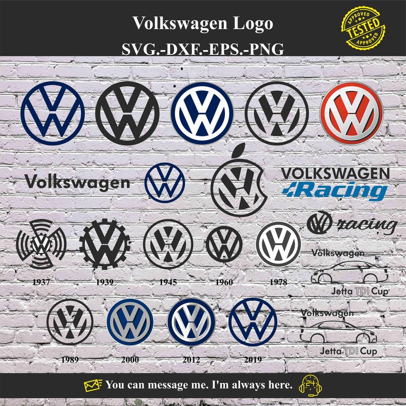 Volkswagen Logo SVG Vector Digital product - instant downloa | Inspire ...
