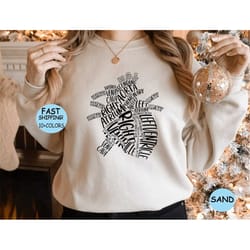 heart anatomy shirt, women's nursing school shirt, heart aorta shirt, nursing student anatomical shirt, men's ladies shi