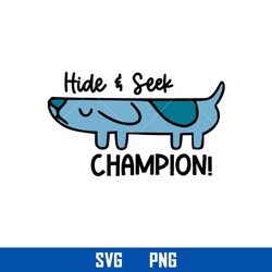 hide and seek champion svg, bluey svg, cartoon svg, png digital file