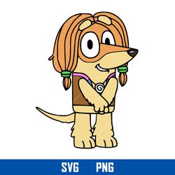 bluey indy svg, indy dog svg, bluey svg, cartoon svg, png digital file