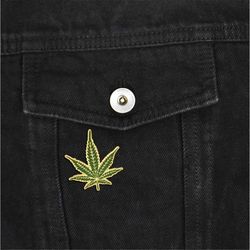 marijuana weed leaf  enamel lapel pin