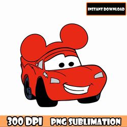 red mickey car png layered designs png for cricut svg for silhouette cut file download